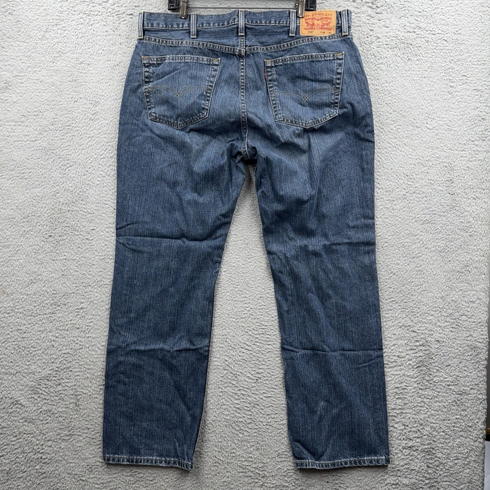 Levis 559 Jeans Men 38x32 Relaxed Blue Denim Light Wash Workwear Western Cowboy